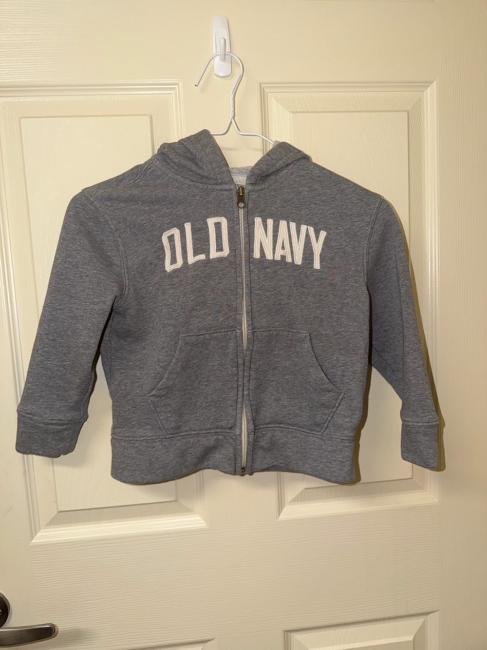 Old Navy Kids Heather Gray Zip Hoodie with Front Pockets